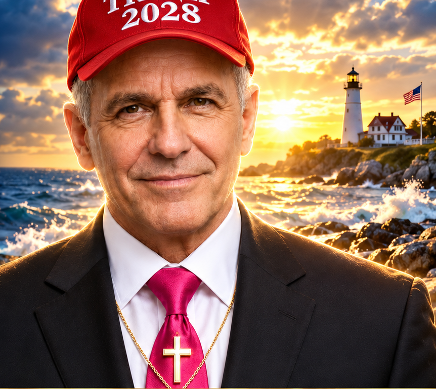 Pastor David Vogel at the New Hampshire seashore